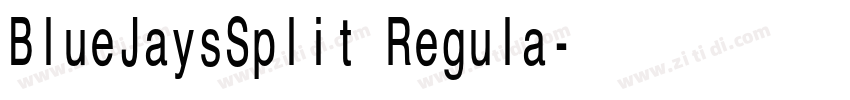BlueJaysSplit Regula字体转换